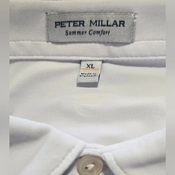 Peter Millar Summer Comfort Golf Polo Sz XL 92% Polyester 8% Spandex Striped - Picture 4 of 8